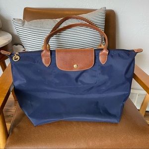 Longchamp Large Le Pliage Tote Navy